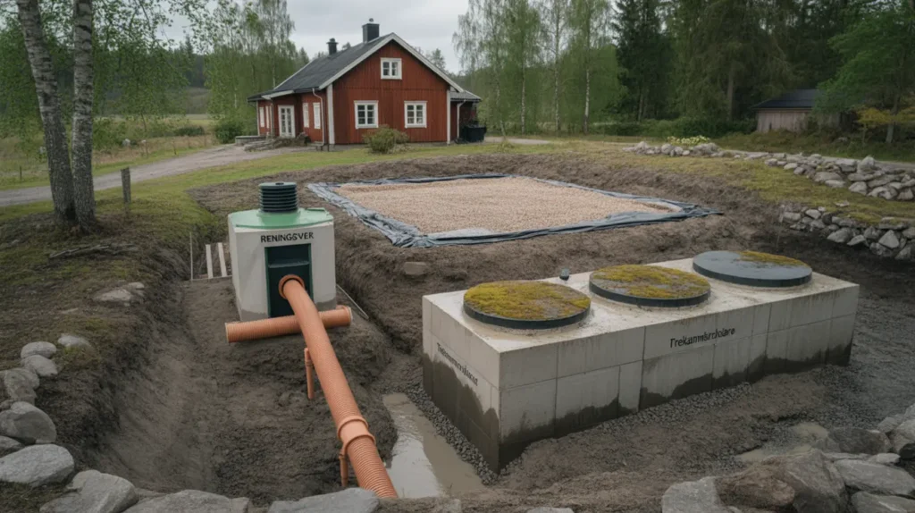 villa garens guide till enskilt avlopp reningsverk eller trekammarbrunn slamavskiljare kostnader tillst nd och r tt val f r din tomt