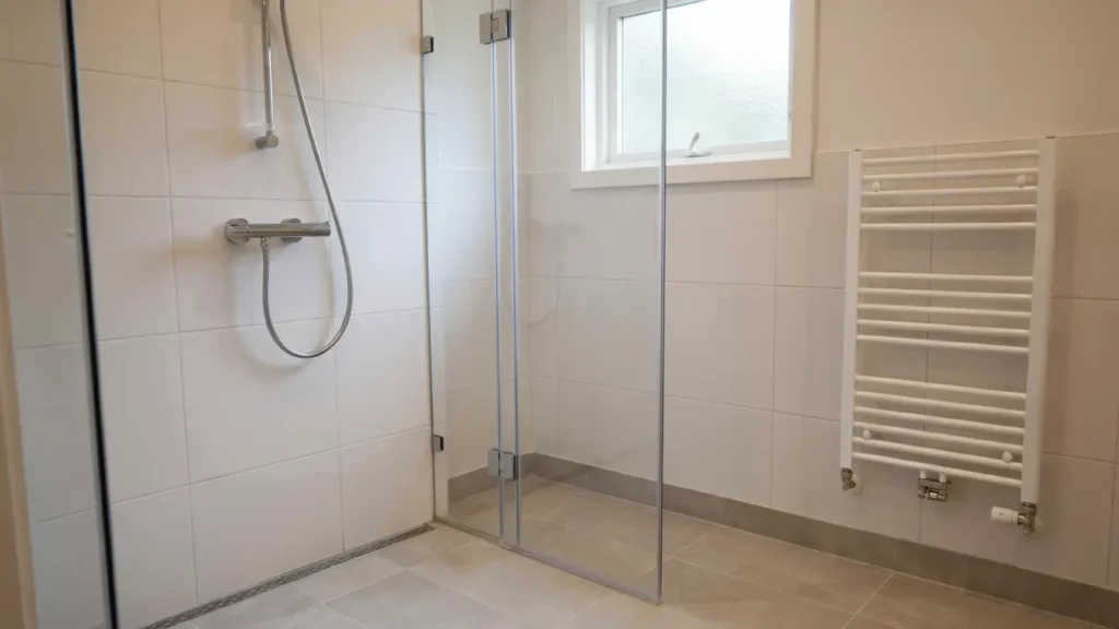 montering av ny duschblandare och handdukstork i trakvista 1182